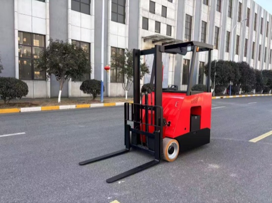 narrow aisle stand up forklift