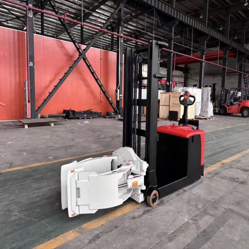 paper roll clamp stacker