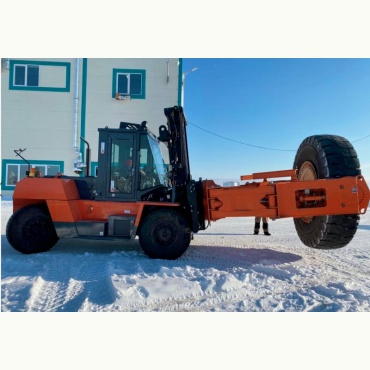 rotating tire clamp forklift