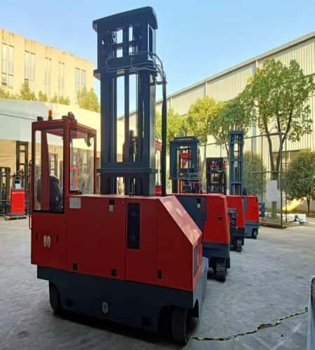 sideways driving forklift